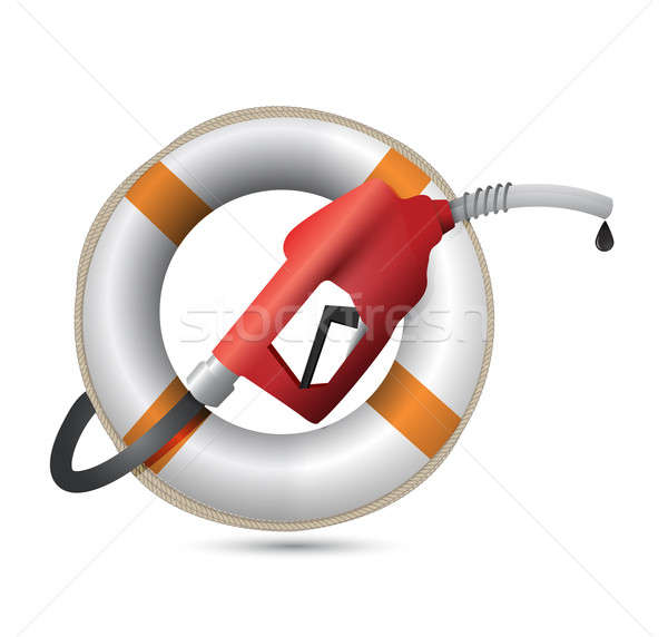 Lifesaver with a gas pump nozzle  Stock photo © alexmillos
