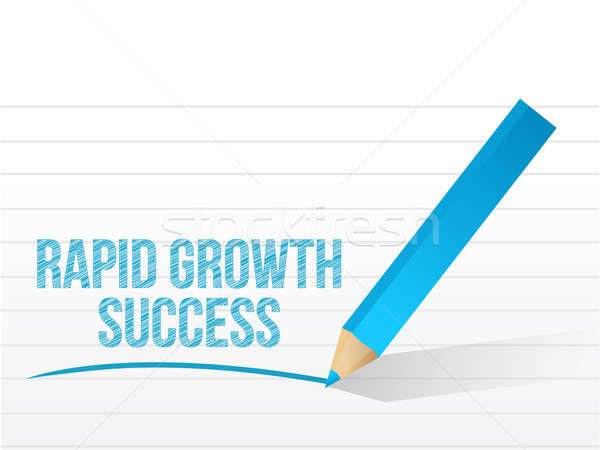 rapid growth success message illustration Stock photo © alexmillos