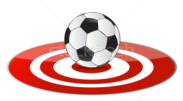 soccer ball target concept illustration design over white Stock photo © alexmillos