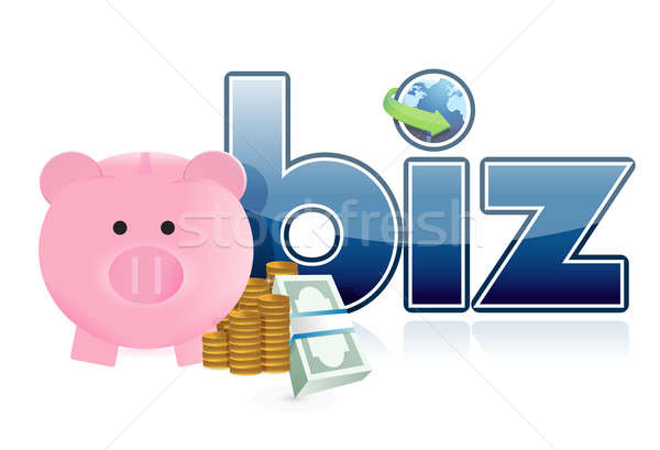 online business profits illustration design over a white backgro Stock photo © alexmillos