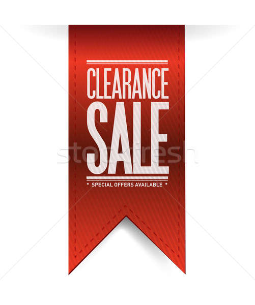 Clearance sale red banner illustration design  Stock photo © alexmillos