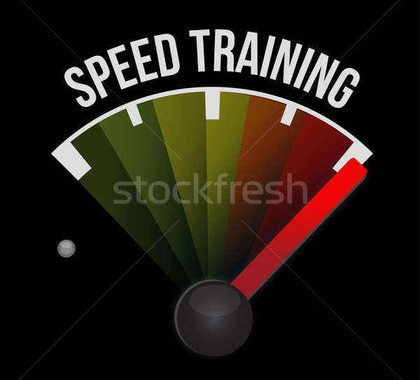 Speed training concept speedometer   Stock photo © alexmillos