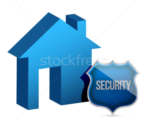 House and security shield illustration design  Stock photo © alexmillos
