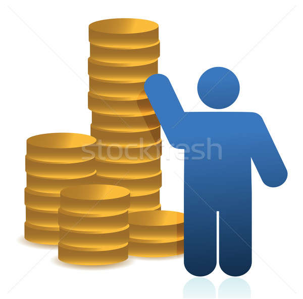 Coins and icon Stock photo © alexmillos