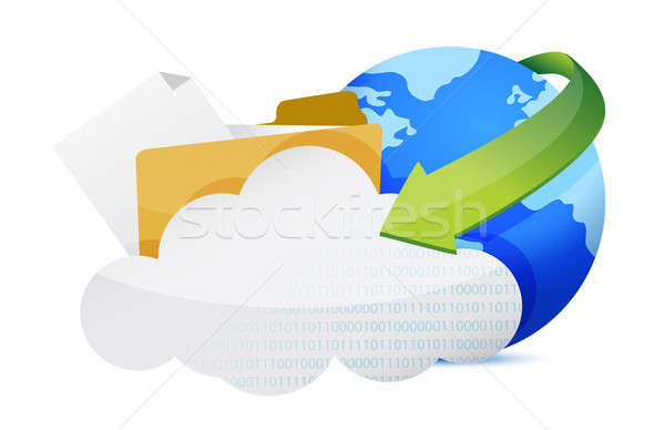 Zdjęcia stock: Folderze · komunikacji · informacji · ilustracja · projektu · Internetu