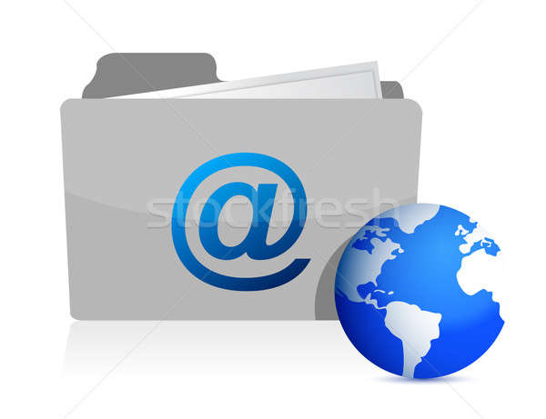 電子郵件 夾 通訊 世界 插圖 設計 商業照片 © alexmillos