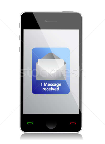 Modern Mobile Phone Unread Message Stock Photo C Alex Pretelt