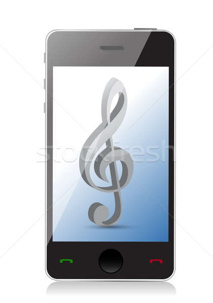 music phone icons Stock photo © alexmillos