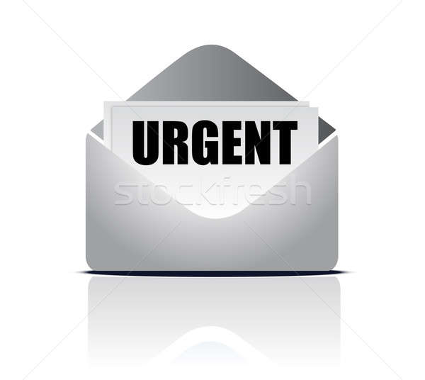 Stockfoto: Urgent · levering · envelop · brief · mail · woord