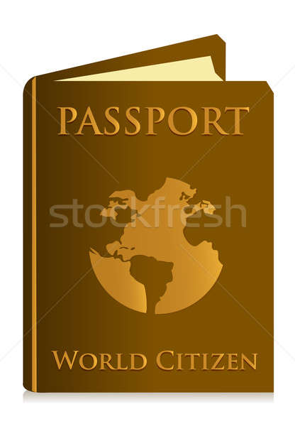 Passport on white background illustration design Stock photo © alexmillos