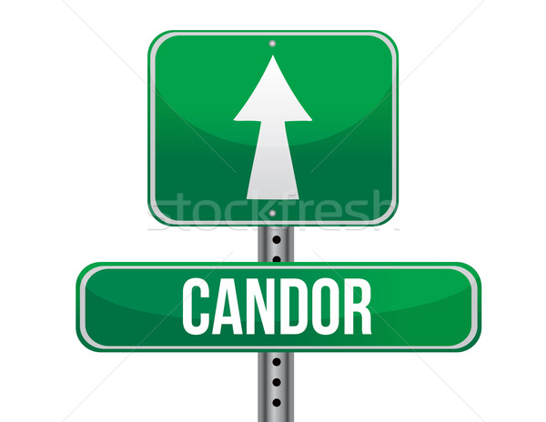 candor road sign illustration design over a white background Stock photo © alexmillos