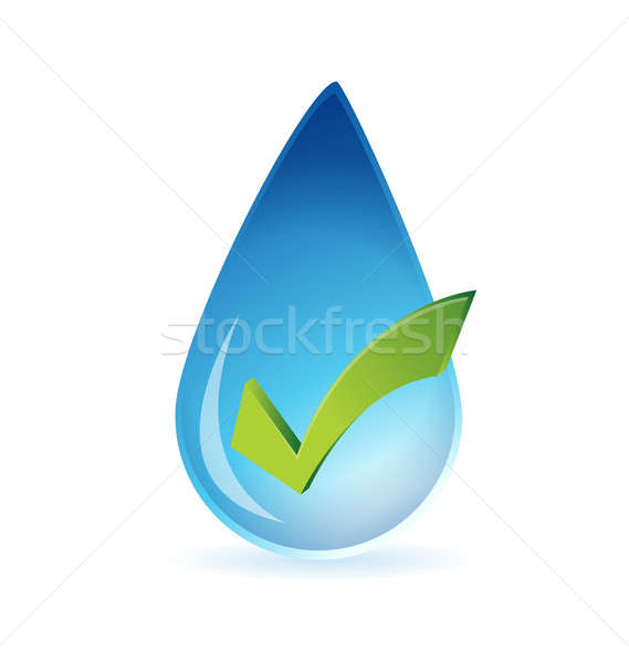 Schoon water goedkeuring illustratie succes drop schone Stockfoto © alexmillos