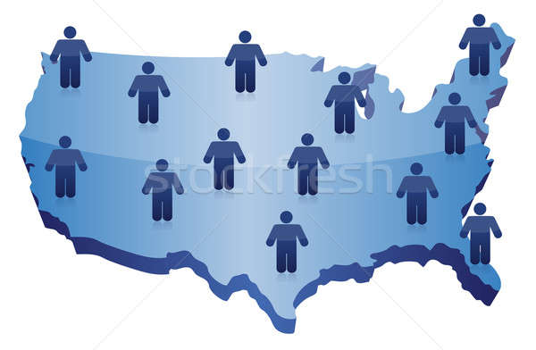 People social network communication on USA Stock photo © alexmillos
