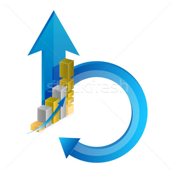 Business cycle illustration design  Stock photo © alexmillos