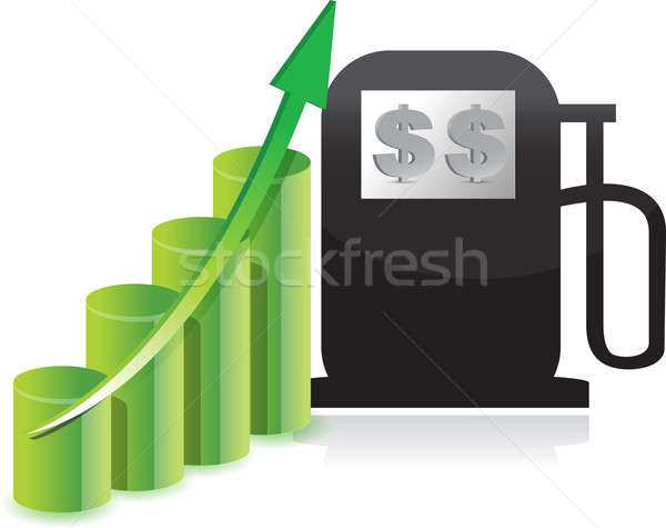 Gas kosten Wachstum Grafik Illustration Geld Stock foto © alexmillos