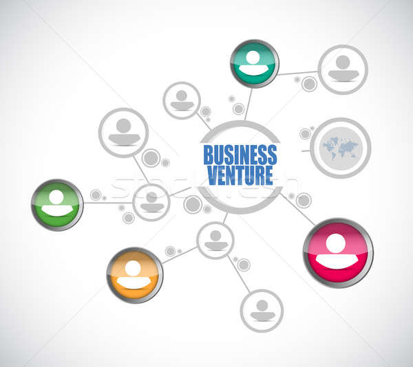 business venture people diagram sign concept Stock photo © alexmillos