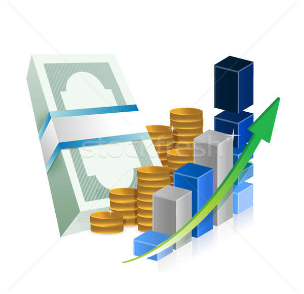 üzlet sikeres grafikon profit illusztráció terv Stock fotó © alexmillos