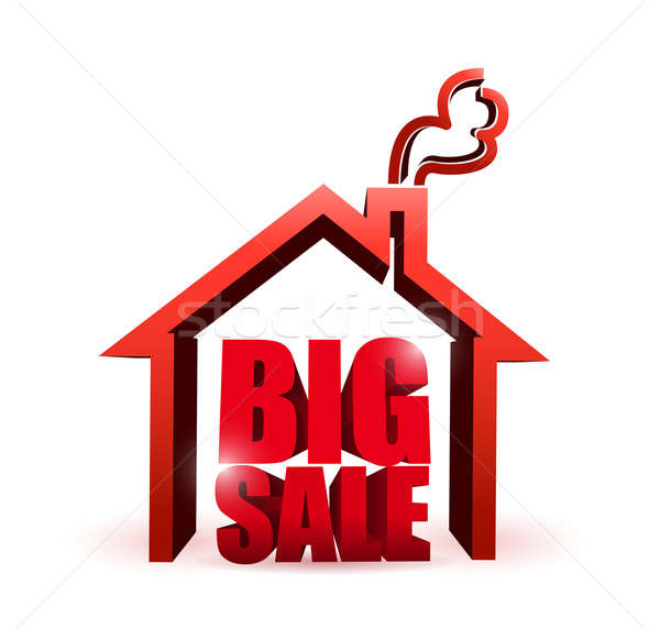 house market big sale sign illustration Stock photo © alexmillos