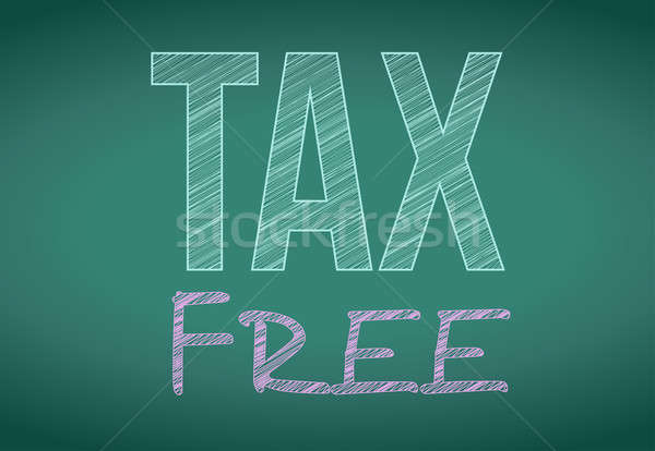 tax free written on a chalkboard Stock photo © alexmillos
