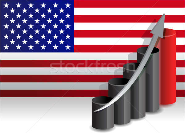 US economy improving business graph illustration design Stock photo © alexmillos