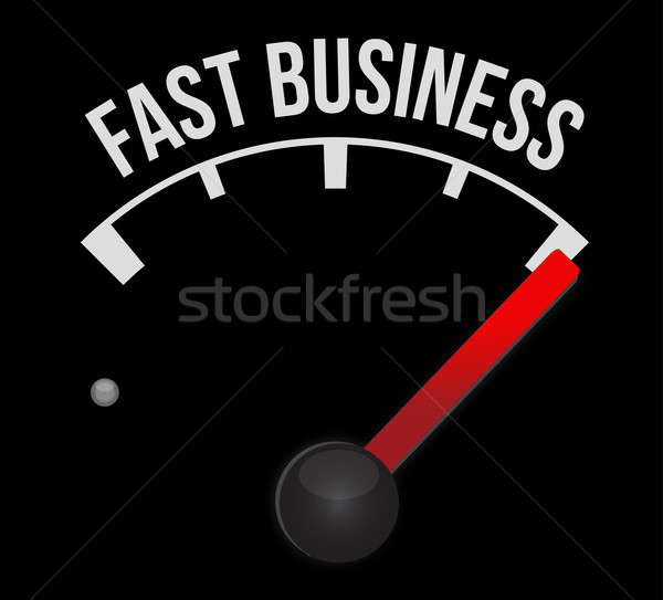 Fast business Speedometer scoring high speed  Stock photo © alexmillos