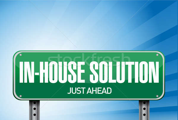 In house road sign illustration design  Stock photo © alexmillos