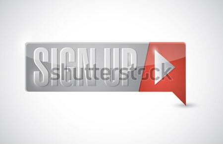sign up now button illustration design Stock photo © alexmillos