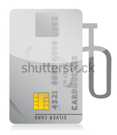credit card rejected illustration design over white Stock photo © alexmillos