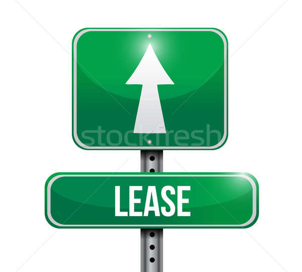 lease road sign illustration design over a white background Stock photo © alexmillos