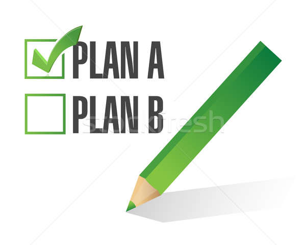 plan a selected. illustration design over a white background Stock photo © alexmillos