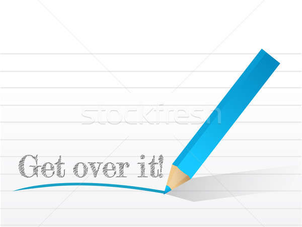 Get over it written on a notepad paper  Stock photo © alexmillos