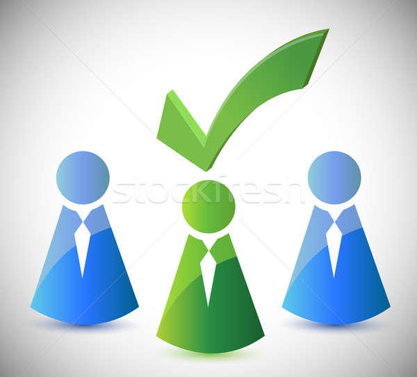 icon leader selected illustration design over a white background Stock photo © alexmillos
