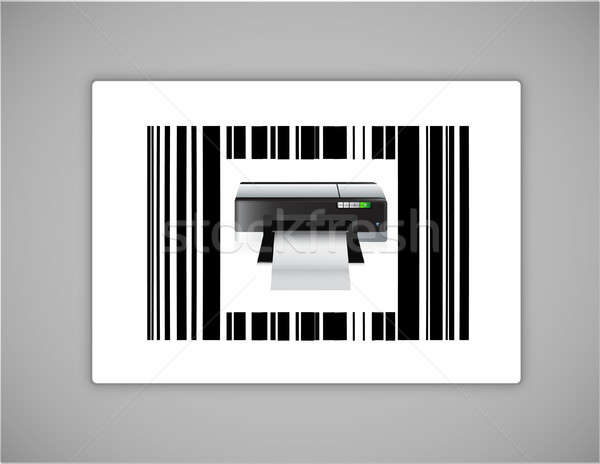 printer bar ups code illustration Stock photo © alexmillos
