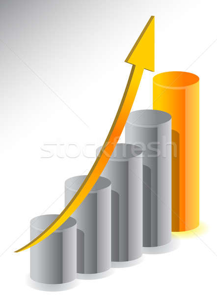 Stock photo: business growth illustration design