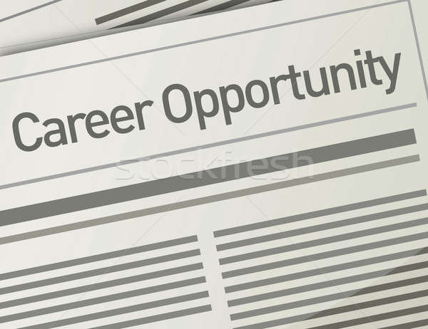 newspaper Career Opportunity ad, Employment concept Stock photo © alexmillos