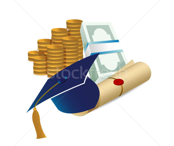 Profit érettségi illusztráció terv fehér siker Stock fotó © alexmillos