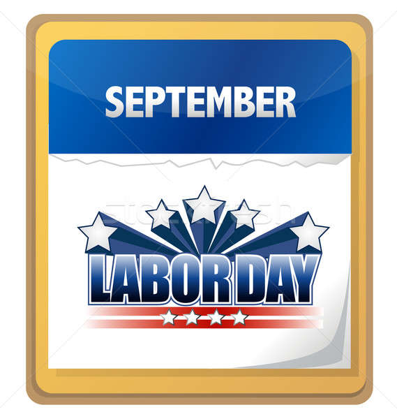 September labor day calendar illustration Stock photo © alexmillos