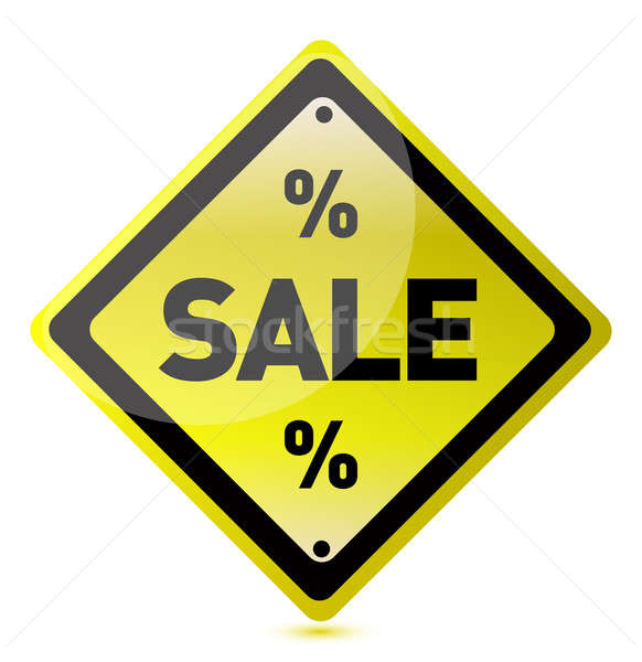 sale icon, illustration design on white Stock photo © alexmillos