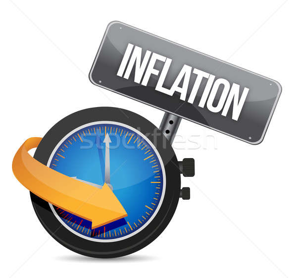 Infláció illusztráció terv fehér üzlet háttér Stock fotó © alexmillos