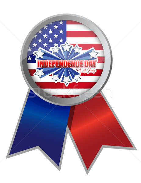 fourth of july, independence day ribbon illustration design Stock photo © alexmillos