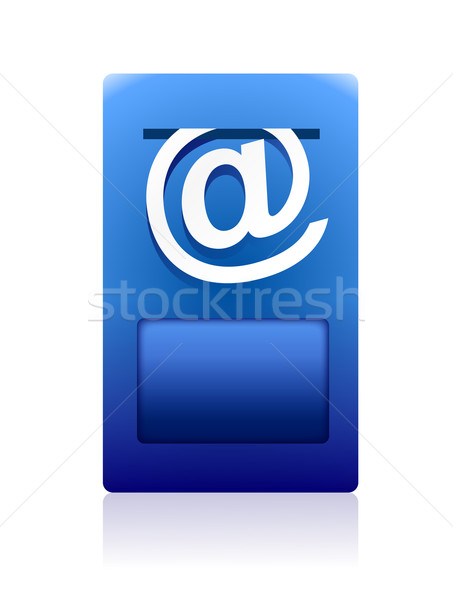 Dunkel blau geistvoll Briefkasten Illustration Design Stock foto © alexmillos