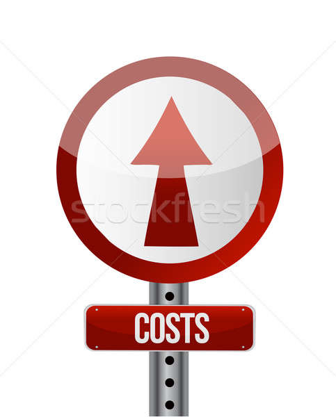 roadsign with a cost increase concept. Stock photo © alexmillos