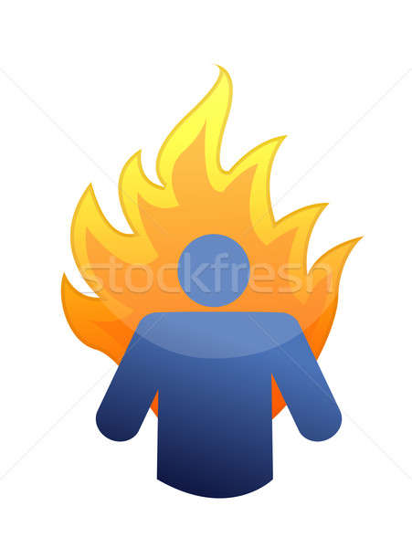 burnout concept illustration design Stock photo © alexmillos