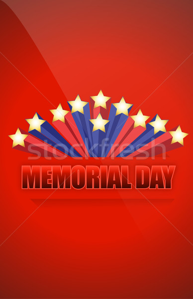 USA Memorial day sign illustration design graphic background Stock photo © alexmillos