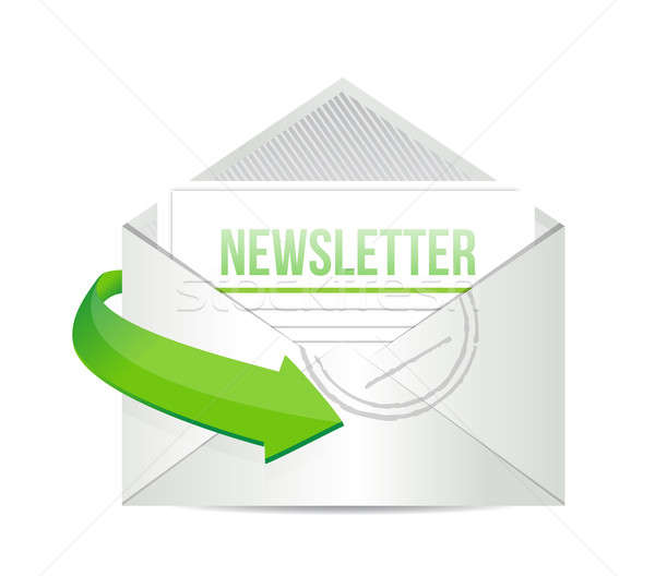 Newsletter email information concept illustration Stock photo © alexmillos