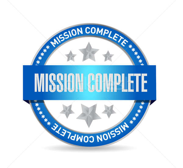 Stock photo: mission complete stamp sign concept
