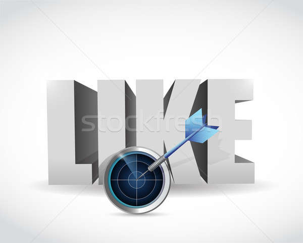target likes concept illustration design Stock photo © alexmillos