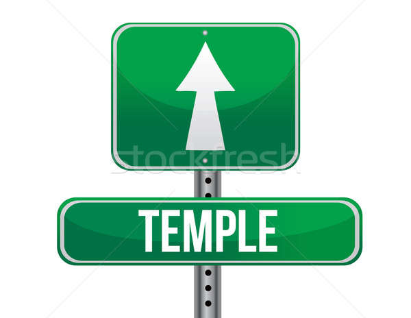 Temple road sign  Stock photo © alexmillos