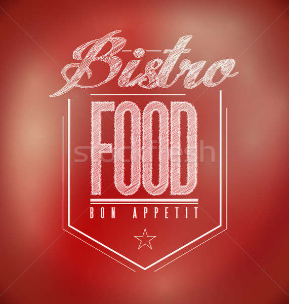 Red Bistro Poster sign text banner Stock photo © alexmillos
