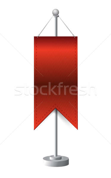 Rood stand banner sjabloon illustratie ontwerp Stockfoto © alexmillos